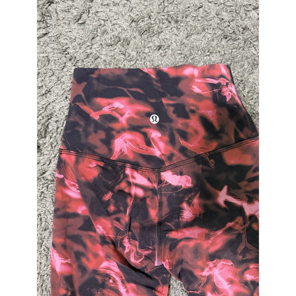 Lululemon Align High Rise Crop 23" Size 2 Intensity Pink Blossom Athletic Gym - Picture 2 of 4